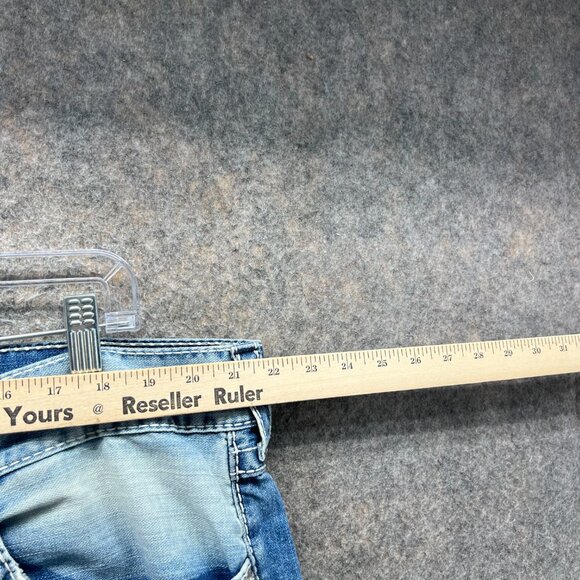 Vintage True Religion Jeans Mens 42 Blue Denim Distressed Cotton Straight Ripped - Picture 5 of 11